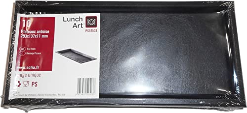 SOLIA(ソリア) ストレート トレー 使い捨て 食器 29.3×13.7cm 10枚入り エコ素材 フランス料理 盛り付け PS52503