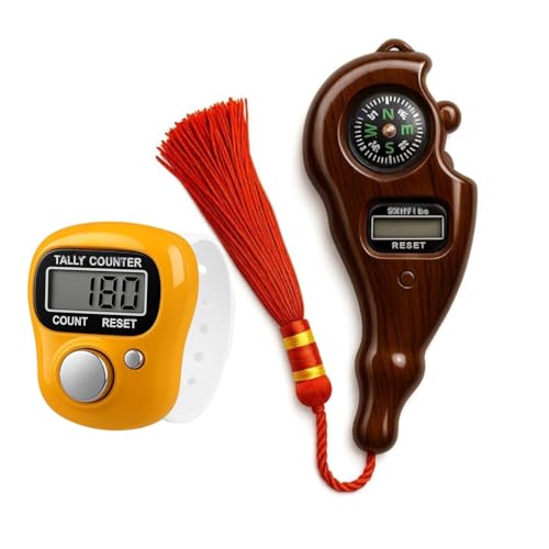 Image of Digital Finger Ring Tally Counter - Electronic Hand Counter for Mantra Jap, Cricket Umpire, Vehicles, Visitors & Counting | 5-Digit LED Display | Portable Multi-Use Tally Machine (Combo)