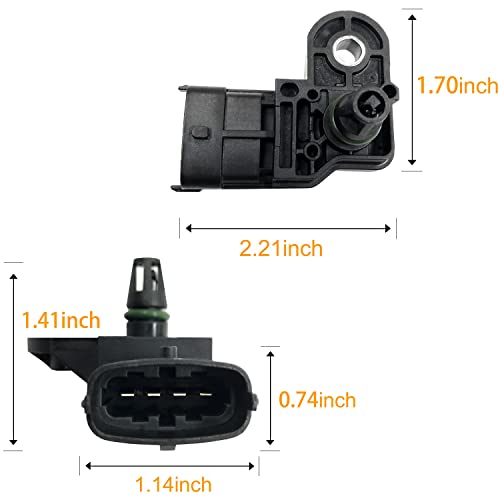 Nitoyo T-Map Intake Air Pressure Temperature Sensor 2411528 Compatible With Polaris Ace General 1000 Ranger Scrambler Rzr 570 800 900 1000 Sportsman #TOP2