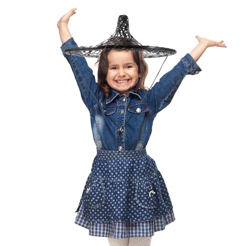 Chapeau en bambou asiatique oriental chinois, cadeau cosplay enfant - 6