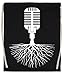 Luxogo Musical Wurzeln Kordelzug Schwarz Sporttasche Unisex Drawstring Bag Gym