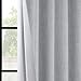 HPD Half Price Drapes - Faux Linen Curtains for Living Room (1 Panel) - 100W X 108L - Extra Wide Textured Room Darkening Curtains for Bedroom 108 Inches Long - Drapes for Home Decor, Heather Grey
