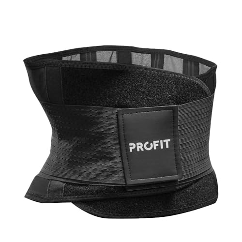 PROFIT - Faja Deportiva de Compresión para Entrenamiento - Soporte y Ajuste para Gym y Fitness (Negra, Medium) PROFIT - Faja Deportiva de Compresión para Entrenamiento - Soporte y Ajuste para Gym y Fitness (Negra, Medium)
