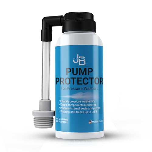JB Industries Pressure Washer Pump Saver Antifreeze & Lubricant 4 oz Prevents Freezing to -25F Lubricates Pistons & Seals Prevents Corrosion Ideal for Off-Season Storage