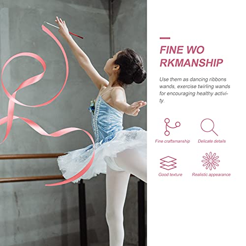 BESPORTBLE 5Pcs Fitas De Dança Unisex Crianças Fita Varinha Ginástica Rítmica Fita Streamer Dança Fl