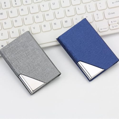 Slim Stainless Steel Card Organizer | PU Pocket-Sized Holder for Credit & Business Cards | Compact Design(white)4