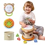 TUMAMA Baby Drum 3 in1, Baby Light Up Toys with Sounds, Musical Toys for Toddlers 1-3, Baby Musical...
