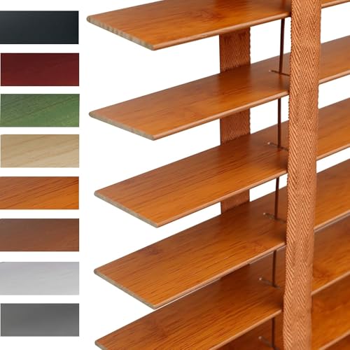 2' Slats Indoor Wood Blinds, Cordless Wooden Window Shades, Custom Size Wide 20' 28' 35' 42' 48' 62' 70' 76' Rooming Darkening Blind Blackout Privacy Horizontal Blinds for Office,Bathroom(Walnut)
