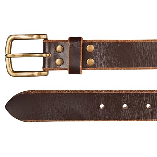 Image of Lucky Brand Men's Jeans Leather Belt| Classic| Casual| Dress| Everyday| American Heritage| Genuine Leather| Metal Buckle