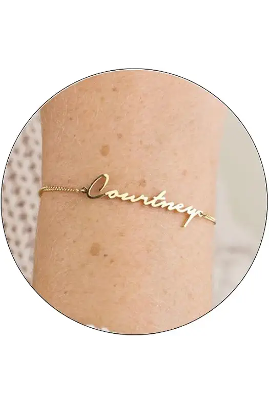 MLUHKEE Custom Bracelet for Women - 14K Gold...