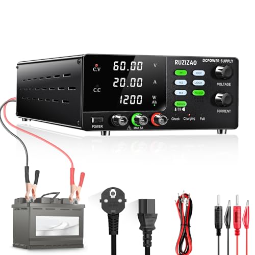 RUZIZAO Alimentation de Laboratoire 60V 20A 1200W Haute Puissance Alimentation Laboratoire Réglable...