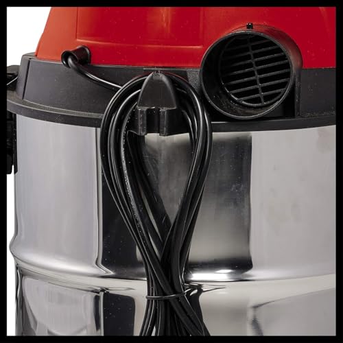 Einhell TC-VC 1930 S wet and dry vacuum cleaner (1,500 W, 30 l rust-proof stainless steel tank, blow connection, incl. plastic suction hose, floor/crevice nozzle, filters)