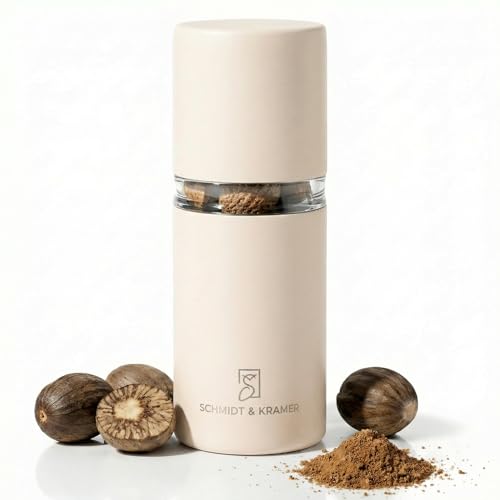 SCHMIDT & KRAMER Muskatnuss Mühle I hochwertige Muskatmühle aus...