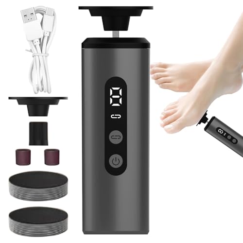Râpe électrique pour pieds ergonomique avec 9 vitesses réglables pour talons