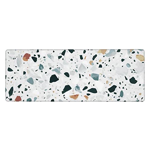 Tapis de souris marbre pastel avec bords cousus durables et antidérapants
