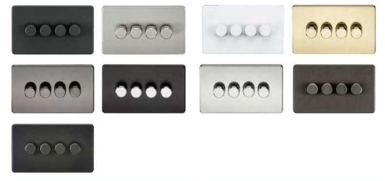 Flat Plate 4G 2 way 10-200W (5-150W LED) trailing edge dimmer - Gunmetal - Image 2