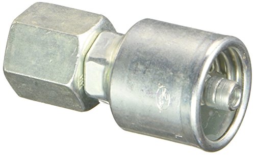 Image of Gates G25170-0406 4G-6FJX MegaCrimp Coupling, Female JIC 37 Flare Swivel, 0.25 inch Hose ID, 9 /16-18 Thread Size