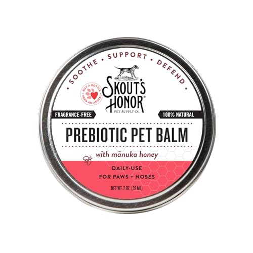 SKOUT'S HONOR Prebiotic Pet Balm - 100% Natural and Made w/Manuka Honey to Promote Healing of Your...