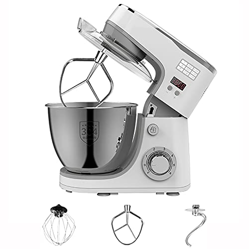 5L Stand Mixer 1300W with Stainless Steel Mixing Bowl,Chef Machine,6 Speeds and Pulse Setting for Baking,Salad,3-in-1 Cake Mixer,Timing