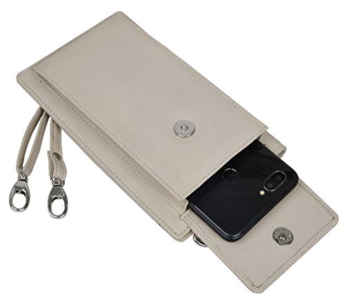 Image of URBAN FOREST Ruby Beige Leather Sling Wallet for Women