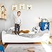 Alcube Kinderbett White Swing weiß 160 x 80 cm mit Rausfallschutz, Lattenrost und Matratze MDF beschichtet