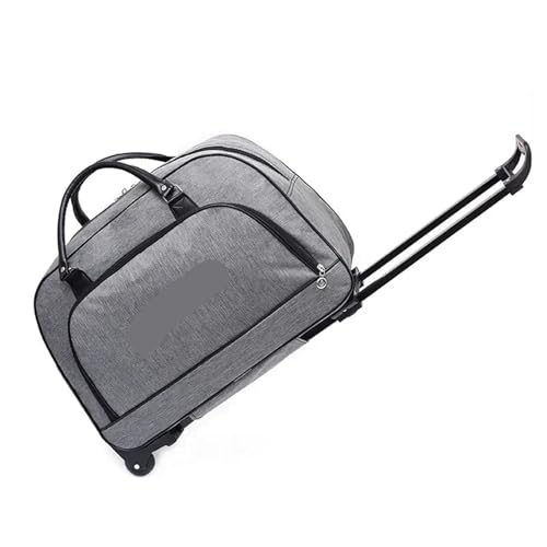 Rolling Duffle Bag with Wheels Women Large Capacity Travel Duffels Wheels Roll Luggage Bag Men Traval Trolley Bags Unisex Wheels Suitcase Handbag Travel Tote(Gray)