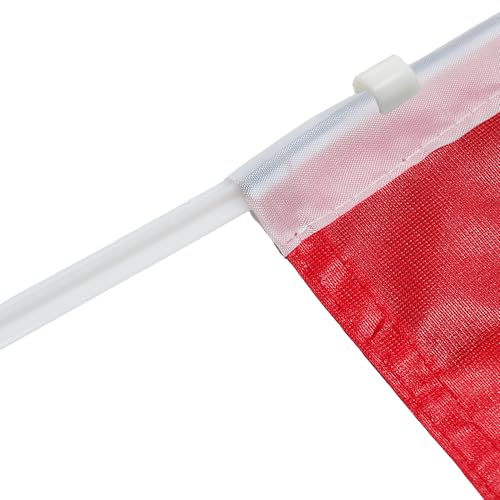 Image of Plain Red Car Flag 18'' x 12'' - Solid - Color Car flags 30 x 45cm - Banner 18x12 INCHES PLASTIC STICK - AZ FLAG