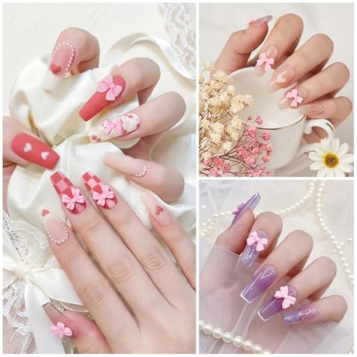 Image of MAYCREATE Bow-Knot Nail Stud Rhinestones Crystal, 3D Bow-Knot