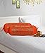 Stylo Culture Ethnic Polydupion Cylindrical Hotdog Yoga Bolster Cuscino Copre Arancione Jacquard Bordo in Broccato Elefante Grande Cilindro Cuscino Covers (Set di 2) | 30x15 Pollici (76x38 cm)