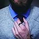 VELESAY 6 Stücke Edelstahl Ringe für Herren Damen Vintage Breit Schwarz Ringe Verlobung Freundschaftsring Ringe mit Kette Ringe Herren Schwarz Ring Männer Herren Ringe Edelstahl Silber Ringe
