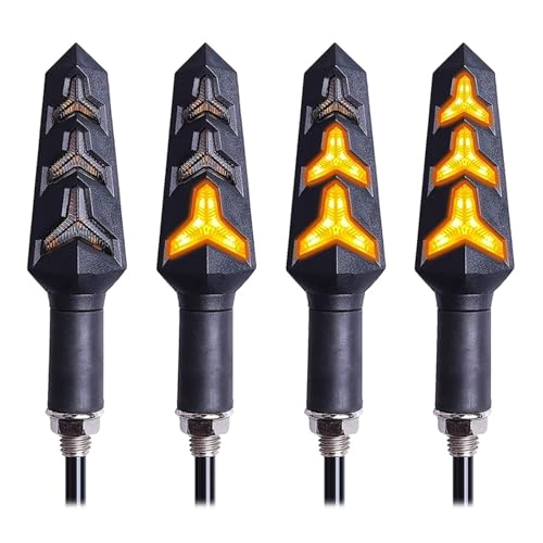 Clignotants de pour moto 12V avec feu signalisation 12LED et relais intégré étanche coulant