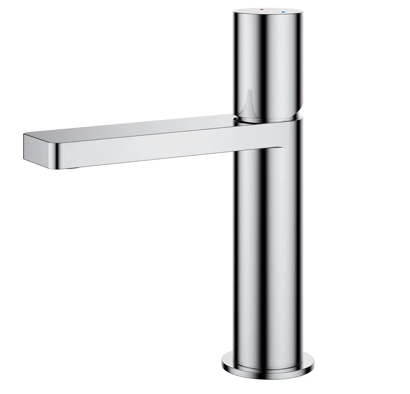 Robinet de lavabo chrome Krobec mitigeur en laiton durable pour salle de bain