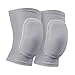 KiBcsLic 2X Knee Pads Knee Support Football Breathable Portable Protectors Protection Sleeves for Skiing Powerlifting Tennis, Gray