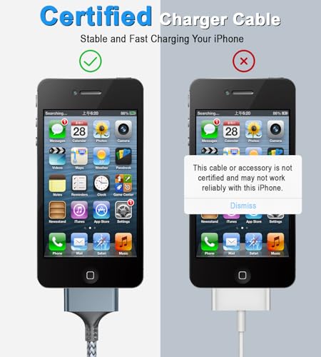 30 Pin Charger Cable for Old iPhone/iPod/iPad Support Fast Charging & Data - image 3