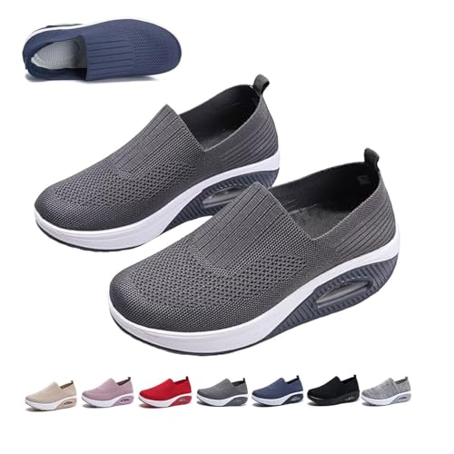 Orthopedic Sneakers for Women New Air Cushion Slip on Walking Shoes Arch Support Lightweight Wedge Walking Sneakers