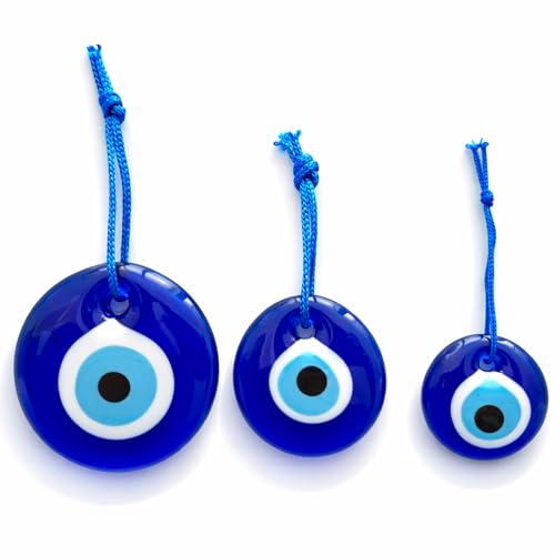 Erbulus Turkish Blue Evil Eye Wall Hanging Ornament Set...