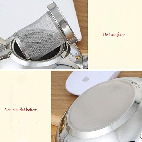 Théière cafetière en acier inoxydable SHISHI, finition miroir durable