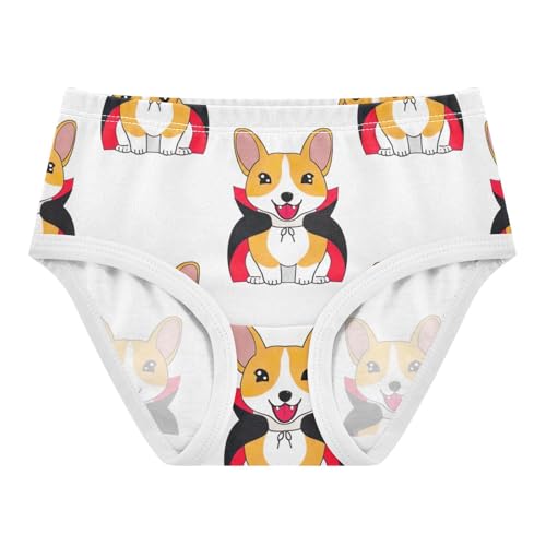 Cute Dogs White Toddler Underwear Floral 2t Cotton Panties for Girl Funny Briefs Kids Undies
