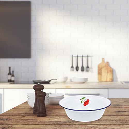 Bowl de Mezcla Esmaltado Redondo Cherry Porcelana Ligero miniatura 4