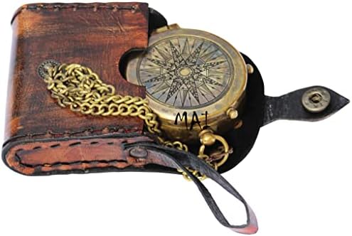 Pocket Compass for Hiking, Survival Instrument Antique “So You Can Always Find Your Way Back Home” Engraved Camping Pocket Compass Nautical Compass Vintage Navigation Outdoor Compass by MAI