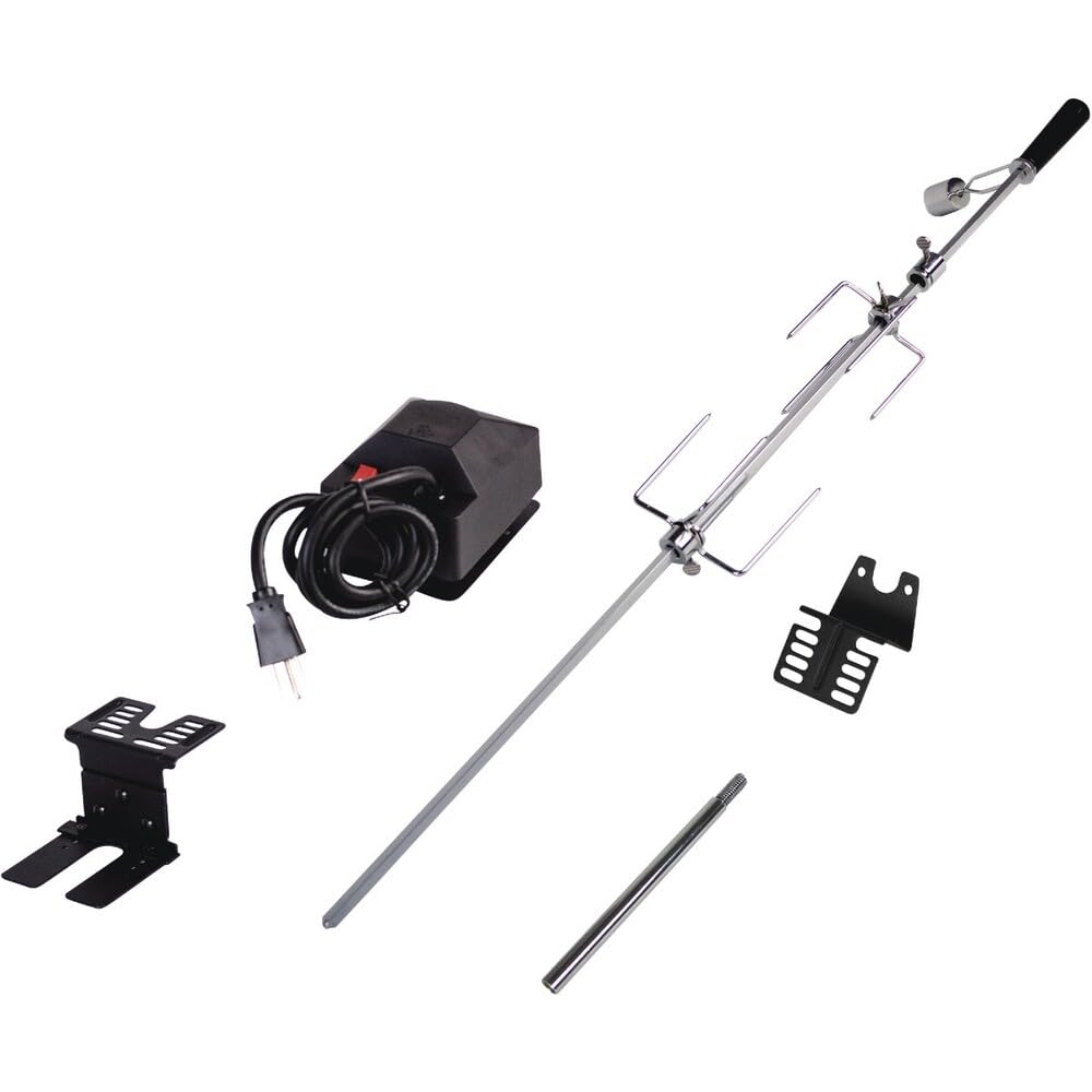 Asador universal Dyna-Glo DG4WB con rotación automática Deluxe para barbacoa