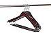 Quality Hangers Wooden Hangers Beautiful Sturdy Suit Coat Hangers with Locking Bar Chrome Hooks (20)