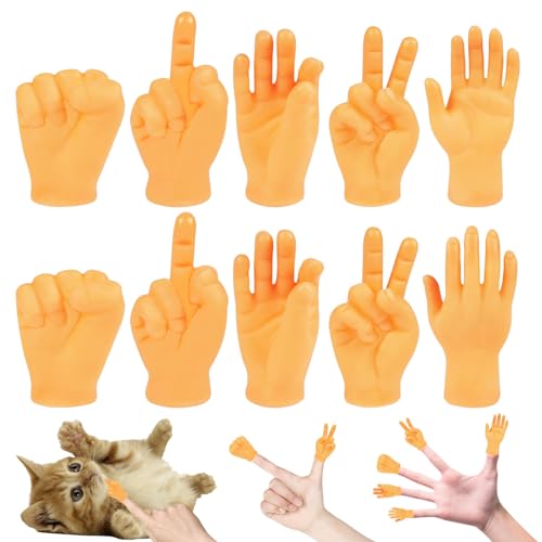 Tiny Hands, 10 Pezzi Manine Mini Marionette,Mini