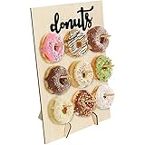 qoupln Wood Donut Wall Display Stand, Reusable Doughnuts Wall Stands Display Board Holder Wood...