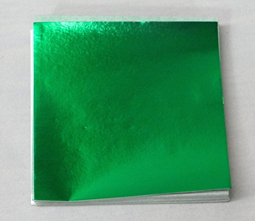 Candy Molds N More 4 x 4 inch Emerald Green Confectionery Foil Wrappers, 500 Sheets