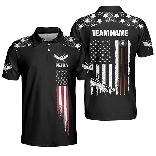 SHAANT Personalized Billiards Jerseys, Billiard Pool Shirt for Men, 8 Ball Pool Shirt, Billiards Gift for Team Player