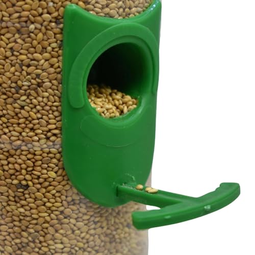 Image of Hanging Bird Feeder for Balcony I Outdoor Bird Food Feeder I 6 Feed Nozzles | 900gram Bird Food Capacity (Green, Pack of 1 Pcs)