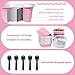 FORBFAN 8 oz Pink Mini Cake Pans with Lids & Spoons, 150 Pack Aluminum Square Baking Cups, Oven-Safe Disposable Ramekins for Cupcakes, Brownies & Party Catering