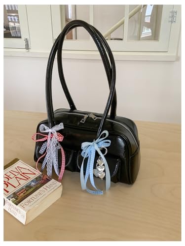 Women's Zipper Shoulder Handbags Double Strap Underarm Bags Y2K Japanese Purse2