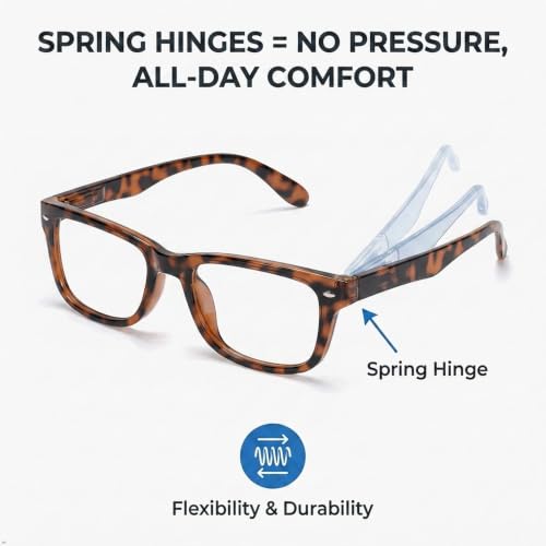 Image of Eyekepper Blue Light Glasses Men Women, Small Tortoise Eyeglasses